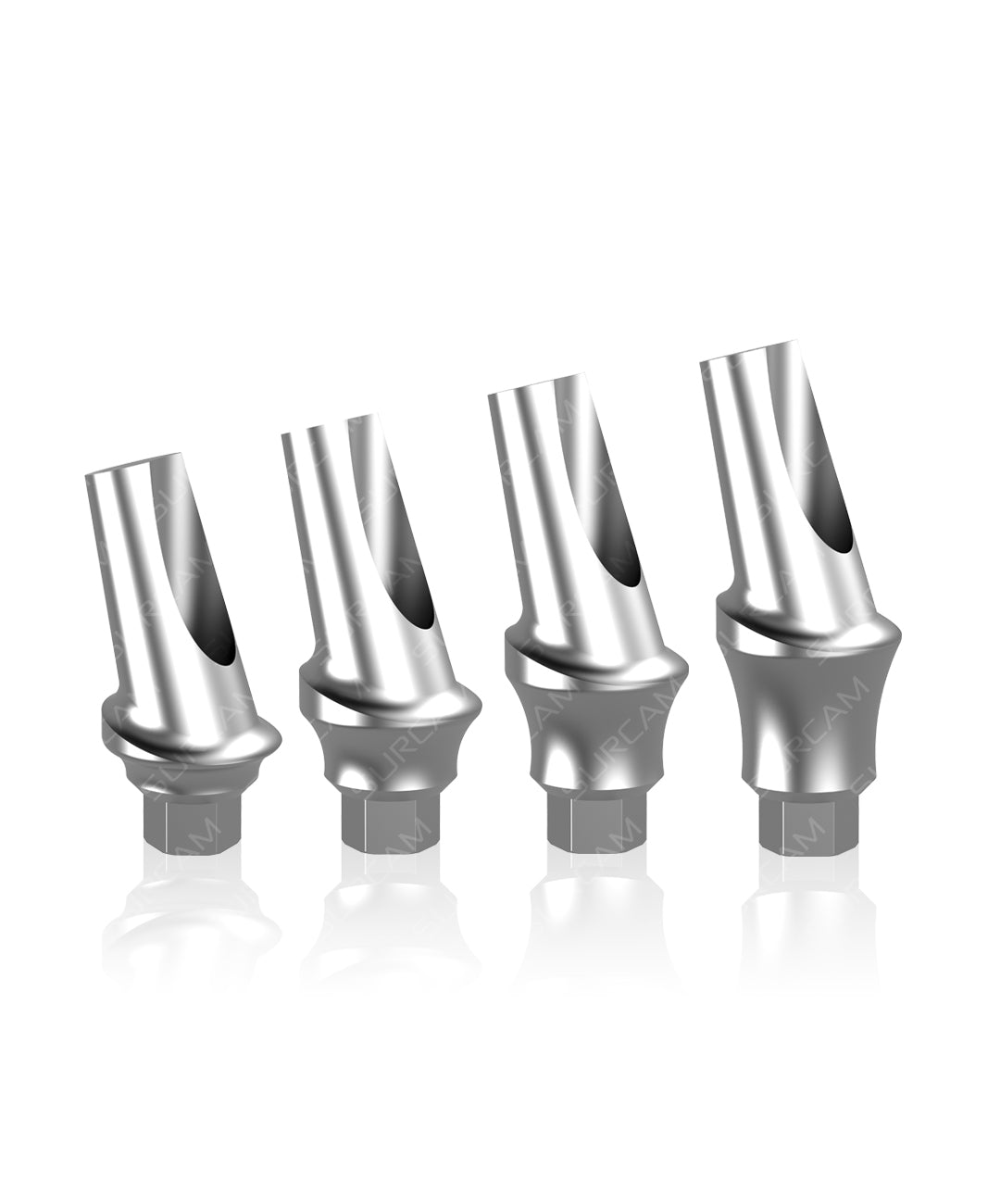 Angular aesthetic concave abutment for Internal Hex 2.42, prosthetic screw included