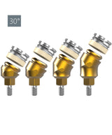Angular Wise-Lock Angled overdenture attachment options30° for divergence correction