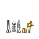 Surcam multi-unit digital workflow trial kit with angular multi-unit abutment, scan body, digital analog, Ti-base, and healing cap