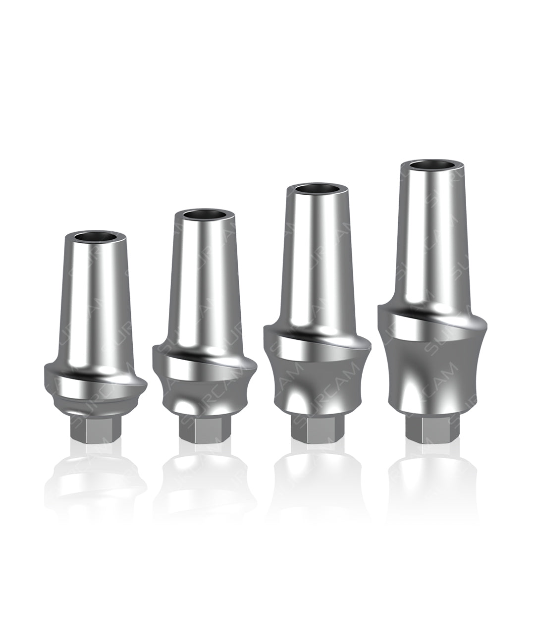 Straight Curve Concave Abutment Wide Platform Ø4.5