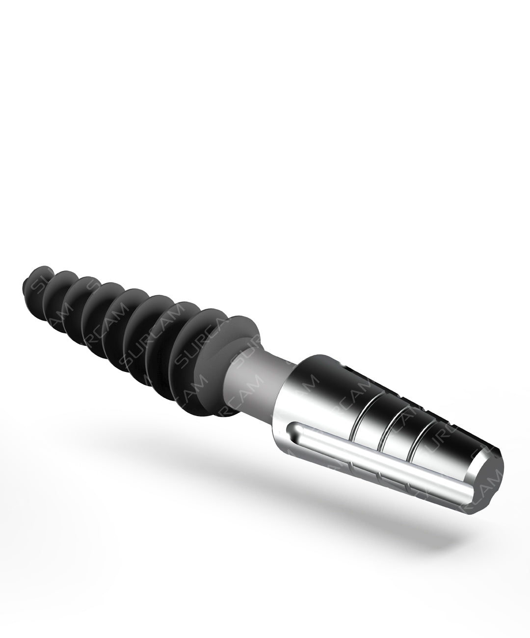 Surcam Compressive one-piece immediate-load dental implant for narrow ridges side view