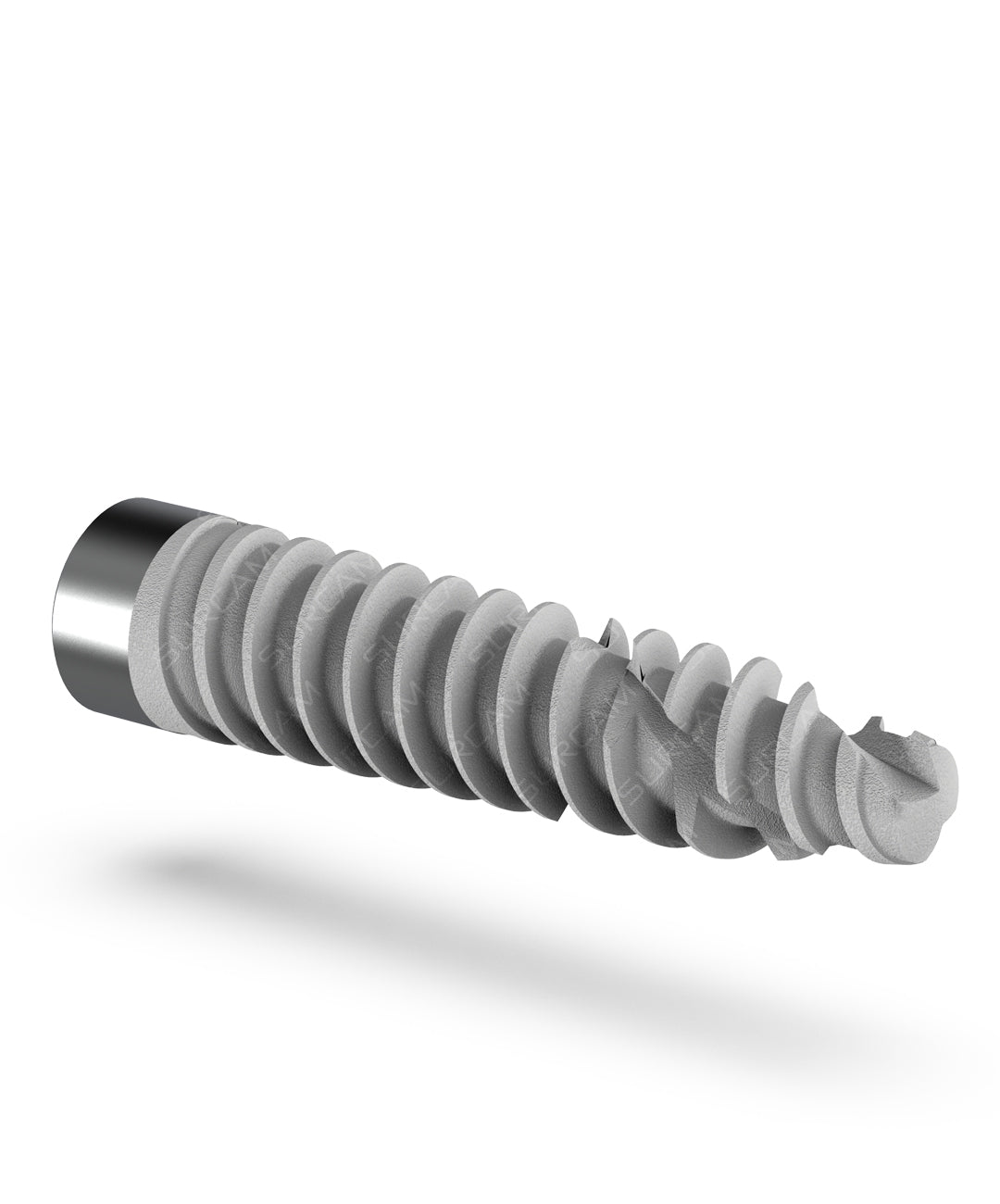 pterygoid implant with smooth collar and cover screw