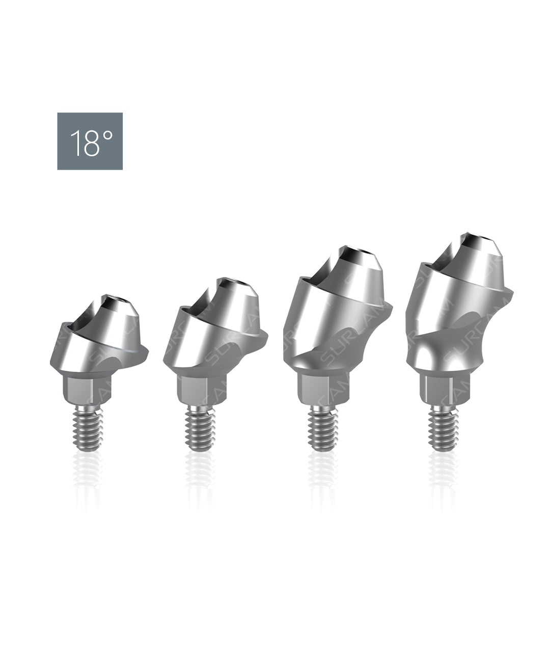 Surcam Dental Angular MU Abutment with Screw 18°