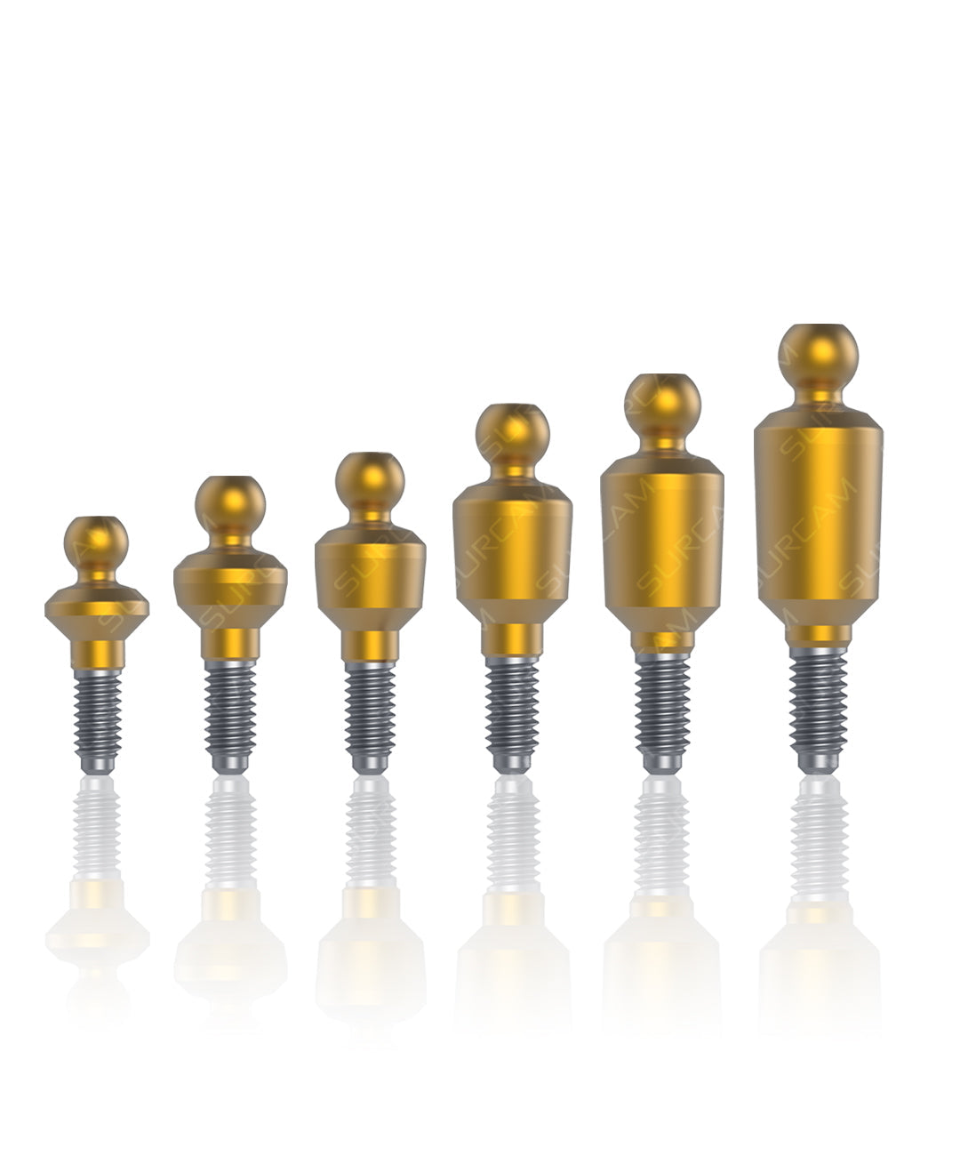 straight ball attachment prime pvd coating internal hex 2.42