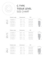 C-Type Tissue Level Size Chart