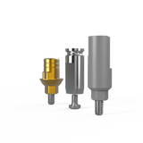 Surcam implant-level digital workflow trial kit with scan body, digital analog, and anti-rotational Ti-base