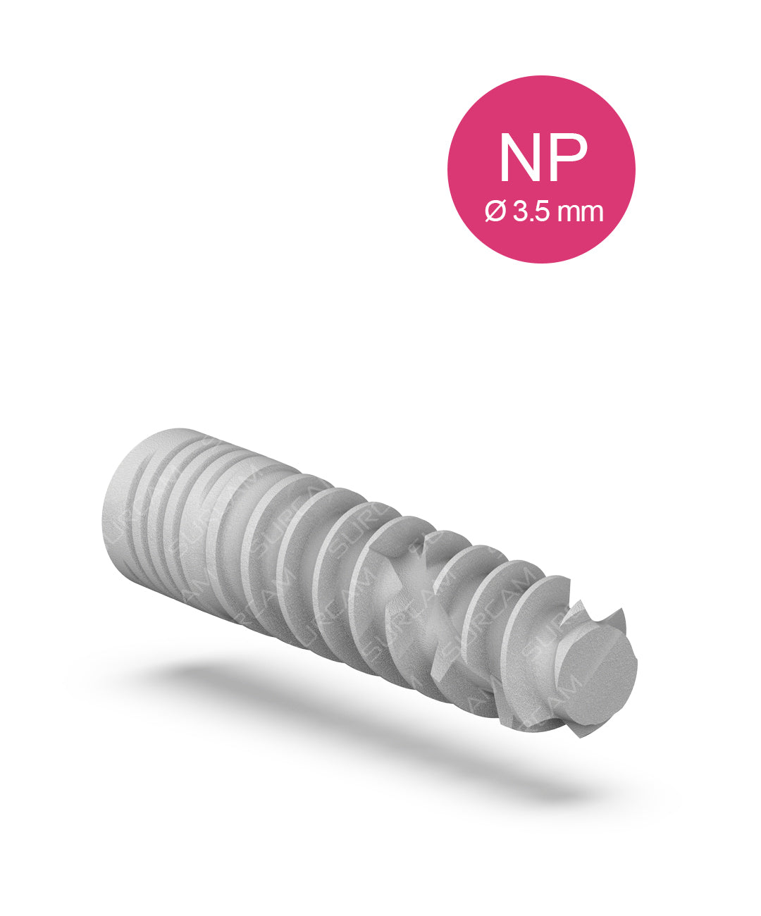 sla surface micro-threads conical implant np 3.5