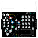 Surcam surgical kit with drills and drivers matched to implant family